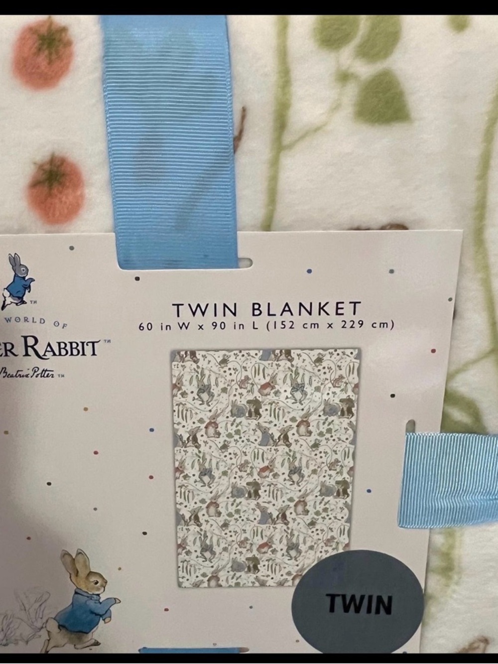 Easter Peter Rabbit Twin Blanket - Picture 3 of 5